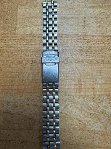 Seiko Kinetic 5M43-0B00 Railroad 43X1-Z-1 Two Tone Vintage Watch Bracelet Band