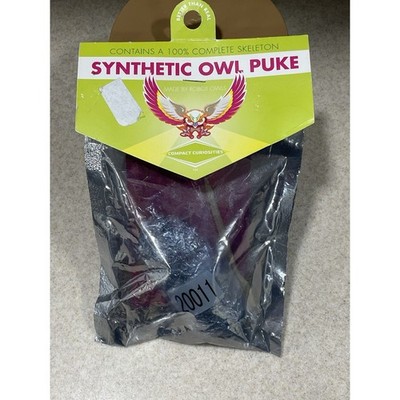 New -Synthetic Owl Puke Compact Curiosities Complete Skeleton-Science Nature