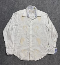 Robert Graham Button Up Shirt Medium Limited Edition Paisley FLAWS Read