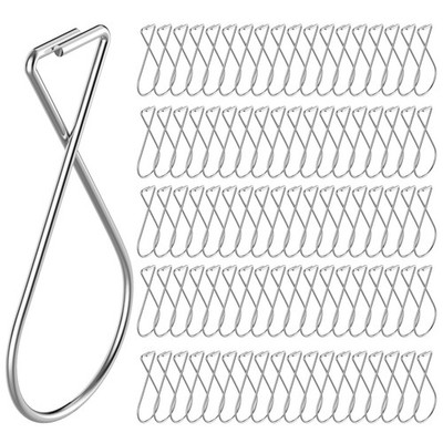 Pack Silver Drop Ceiling Clips: Hanging Hooks for Office, Home