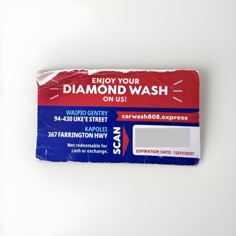 Gift Certificate For Free Car Wash
