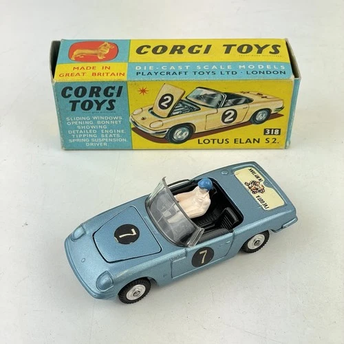 Vintage Boxed Corgi Toys 318 Lotus Elan S2