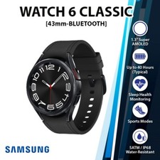 Samsung Galaxy Watch6 Classic R950 Android Smartwatch 43mm, Black, Bluetooth 