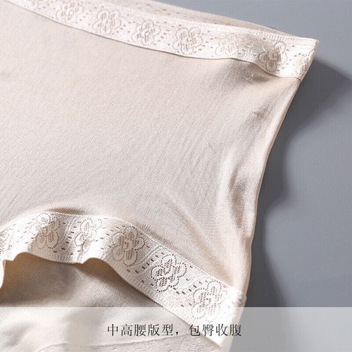 100% Mulberry Silk Underwear For Women Briefs Thin Cool Lady Mid-waist Panties - Picture 10 of 20
