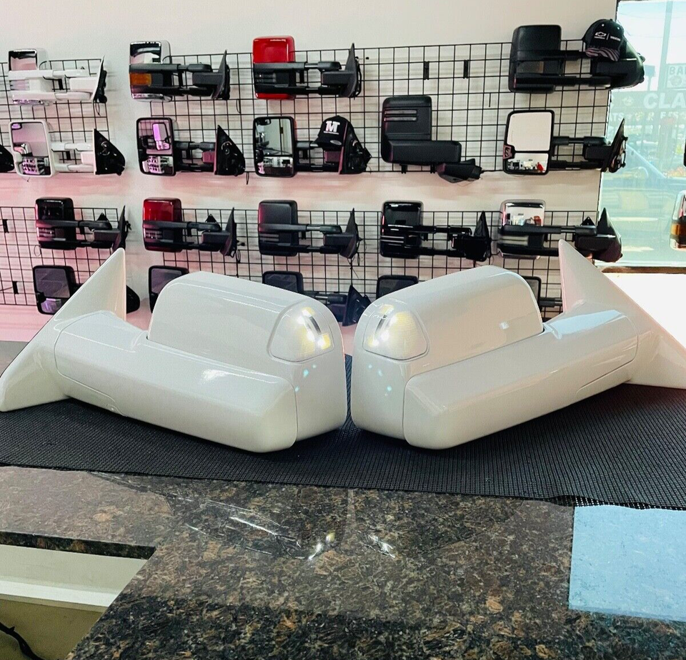 2009-2018 Dodge Ram all WHITE Tow Mirrors With Switchbacks - Color Code ...