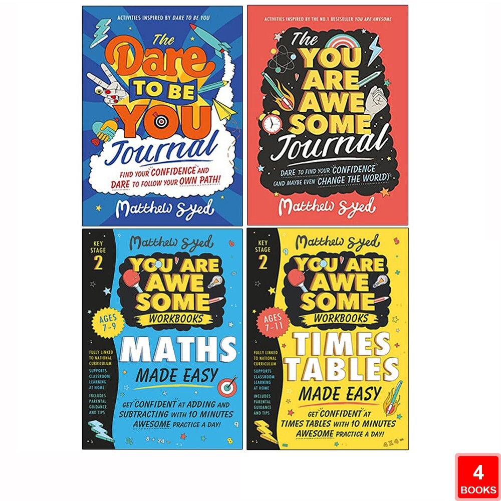 You Are Awesome Series 4 Books Collection Set By Matthew Syed Times Tables Made