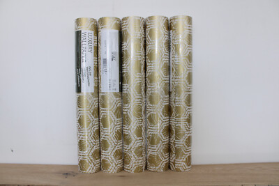 5 Rollen Vliestapete A.S Creation Luxury Wallpaper 33327-3 Gold/Weiss Gemustert