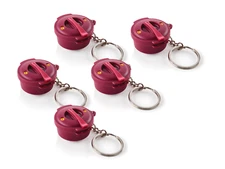 5 Tupperware Microwave Pressure Cooker Keychains Bordeau Red Brand New