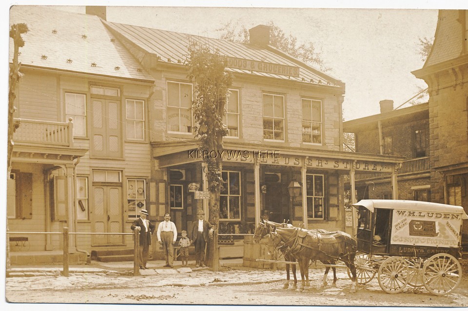 1907 RPPC SCHAEFFERSTOWN PA LAUSER STORE LUDEN CONFECTIONERY DELIVERY WAGON RARE eBay
