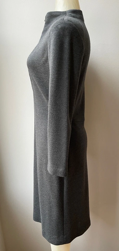 Vestido Vintage Geoffrey Beene Gris Franela Talla 8 YY693 Foto 4 de 4