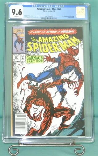 AMAZING SPIDER-MAN #361 CGC 9.6 - NEWSSTAND variant 1st Print - 1st Carnage MINT
