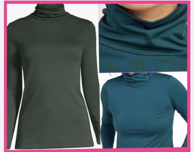 5 PACK LADY SWEATER WOMEN BASIC LG SLVE TURTLE NECK SOLID SLIM SOFT ACRYLIC TOPS