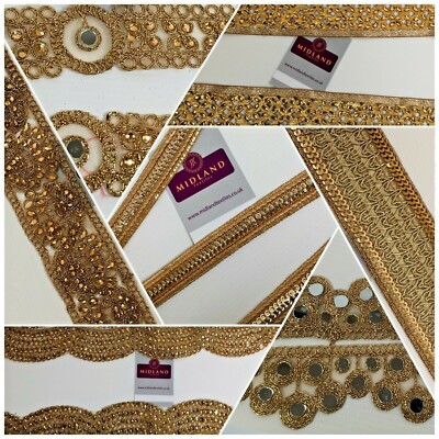 Gold gemischte Designs Bordüre Sari - Polstereinfassung M1355