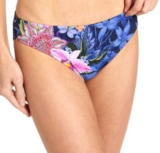 NWT - Johnny Was "Neon Jungle" Printed Hipster Bikini Bottom, Multi - Small