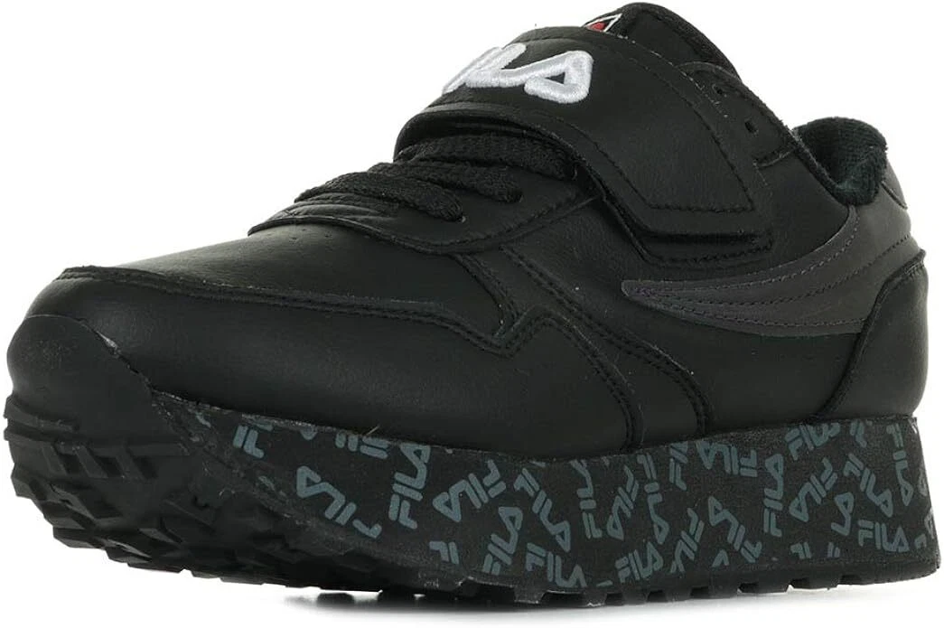 Fila Women s Shoes Sneaker Orbit Wedge Strap Wmn Black Leather 1010803 2