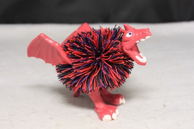 Vintage 1990's Koosh Monsters Ball Red Dragon Dinosaur Figure