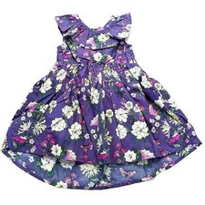 Tea Hi-Low Ruffle Dress 2 NWT Purple