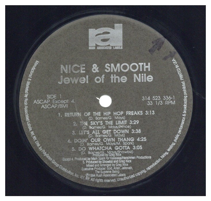 Nice & Smooth - Jewel Of The Nile '94 LP US ORG!EX/EX W/S | eBay