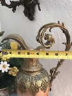 Spooky! Vintage decorative urn ornate metal gold and orange — photo 7