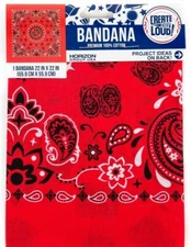 NEW RED BANDANA  100% COTTON 