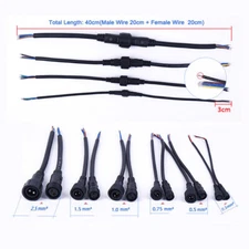 40cm Waterproof Male & Female Plug Wire Connector Cable Electrical Wire 2-8Pin