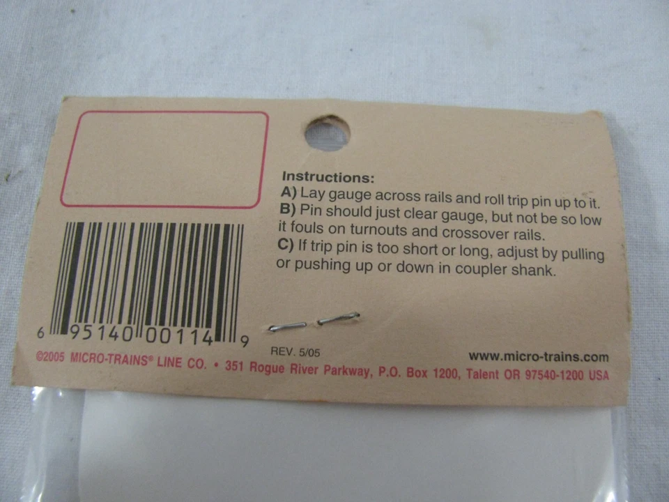Micro-Trains N Scale Magne-Matic Coupler System Trip Pin Height Gauge #1056 NOS - Image 3 of 3