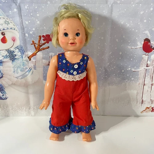 Vintage 1976 Ideal Tippy Tumbles Doll In Original Outfit No Controller
