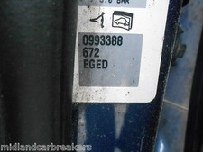 PEUGEOT 307 2003 HATCHBACK COMPLETE BOOTLID TAILGATE EGED CHINA BLUE