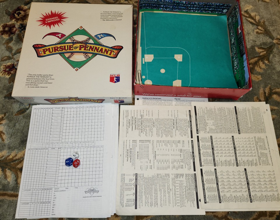 PURSUE THE PENNANT Baseball Board Game 1987 Edition, 26 Teams MLB
