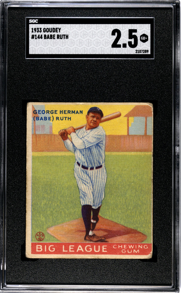 1933 Goudey Babe Ruth #144 SGC 2.5