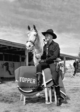Hopalong Cassidy PHOTO Cowboy Horse Topper Publicity Pic WILD WEST TV Series