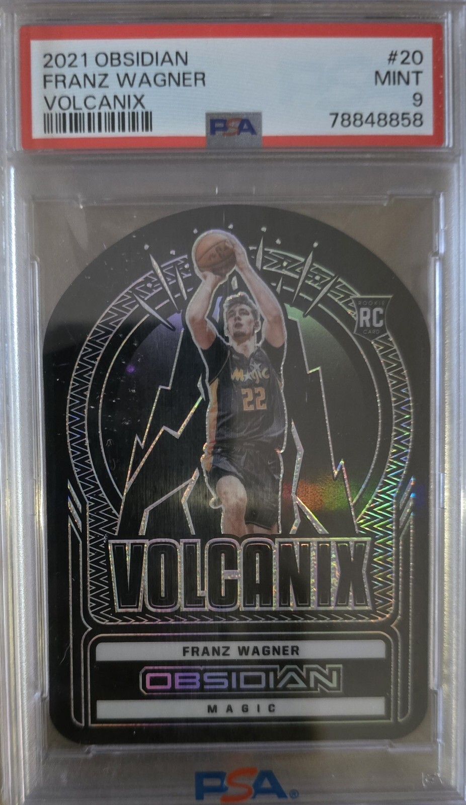 Franz Wagner 2021 Panini Obsidian Volcanix #20 RC PSA 9 Case Hit!! SSP!