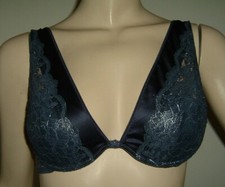 TEZENIS REGGISENO BALCONY BRA BLU ARGENTO TAGLIA 2B LINGERIE SEXY INTIMO BRA