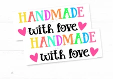 30 Pcs Handmade With Love Labels Hand Made Baking Cooking Package Stickers