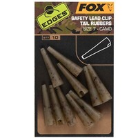 Fox Edges Camo Size 7 Lead Clip Tail Rubbers - 10 Leadclips, Bleiclips, ZubehöR