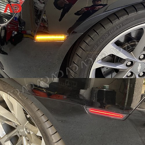 Smoked LED Side Marker Light For Chevy Camaro 2010-2015 Amber Red Front Rear 4x - Picture 3 of 12