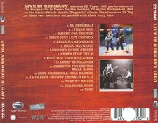 ZZ TOP - LIVE IN GERMANY 1980 NEW CD