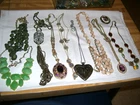 Lot #14 Vintage Costume Jewelry From Estate Necklaces with Stones Fancy
