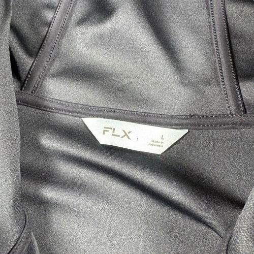 FLX Cropped Hoodie Men's L Oversized Full Zip Workout Gym Training Athletic - Picture 4 of 7