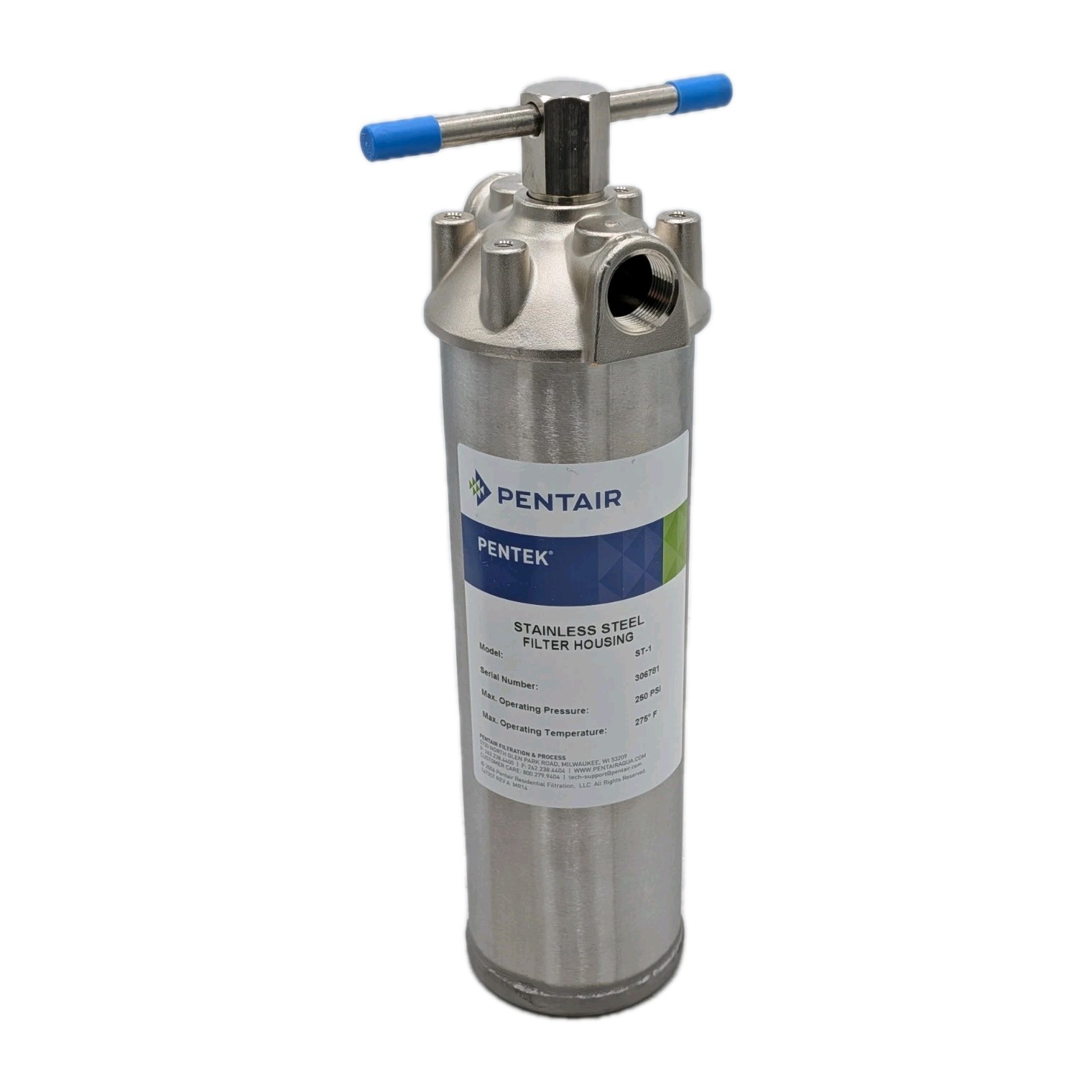 Pentair Pentek 156017-75 3/4" Stainless Steel Filter Housing ST-1 ST-SS 10"