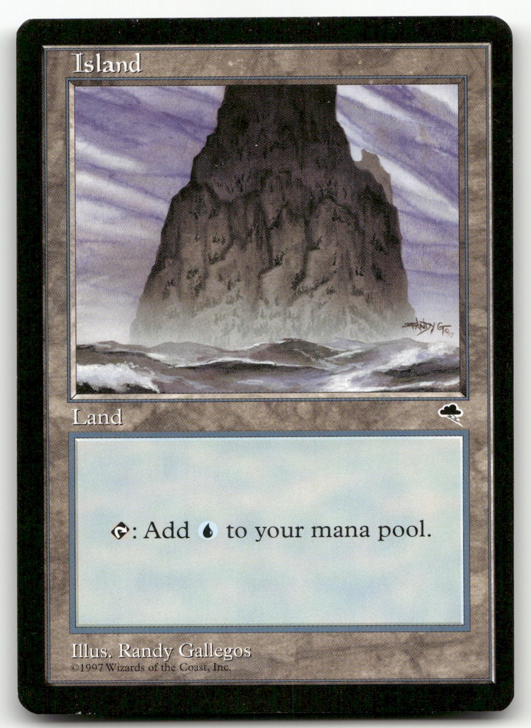 Island (Spire) #337 (NM) Tempest TMP Magic MTG