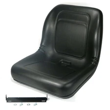 Black High Back Seat & Bracket fit AGCO Lawn Mowers 2025, 2027, 3170522H, ZT1850
