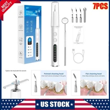 Sonic LED Teeth Whitening Kit Eraser Polisher Tartar Plaque Oral Stain Remover
