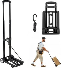 Lightweight Collapsible Luggage Cart - 110 lbs Capacity for Effortless Travel