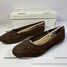 A New Day Shoes Womens Size 6 Chocolate Matilda Slip On Flats / Shoes -New