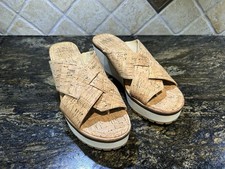 Donald Pliner Beaumont Wedge Cork Platform Sandal Slip On Women’s 8.5