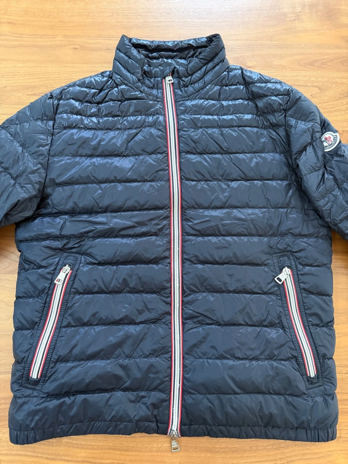 Men’s Moncler Longue Saison Daniel Down Jacket Size 2 Night Blue light weight image 3