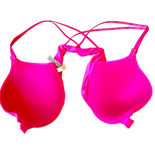 Victoria Secret BH 38D sehr sexy Push-Up hot pink gepolstert Frontverschluss 38 D - Bild 13 von 14
