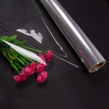 Waterproof 2.5 Wire 40cm x 30m Transparent Flower Gift Wrapping Paper