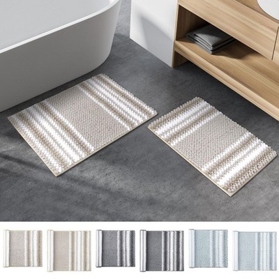Tapis salle de bain en chenille Doux Moelleux Antidérapant Poilu Absorbant Zone